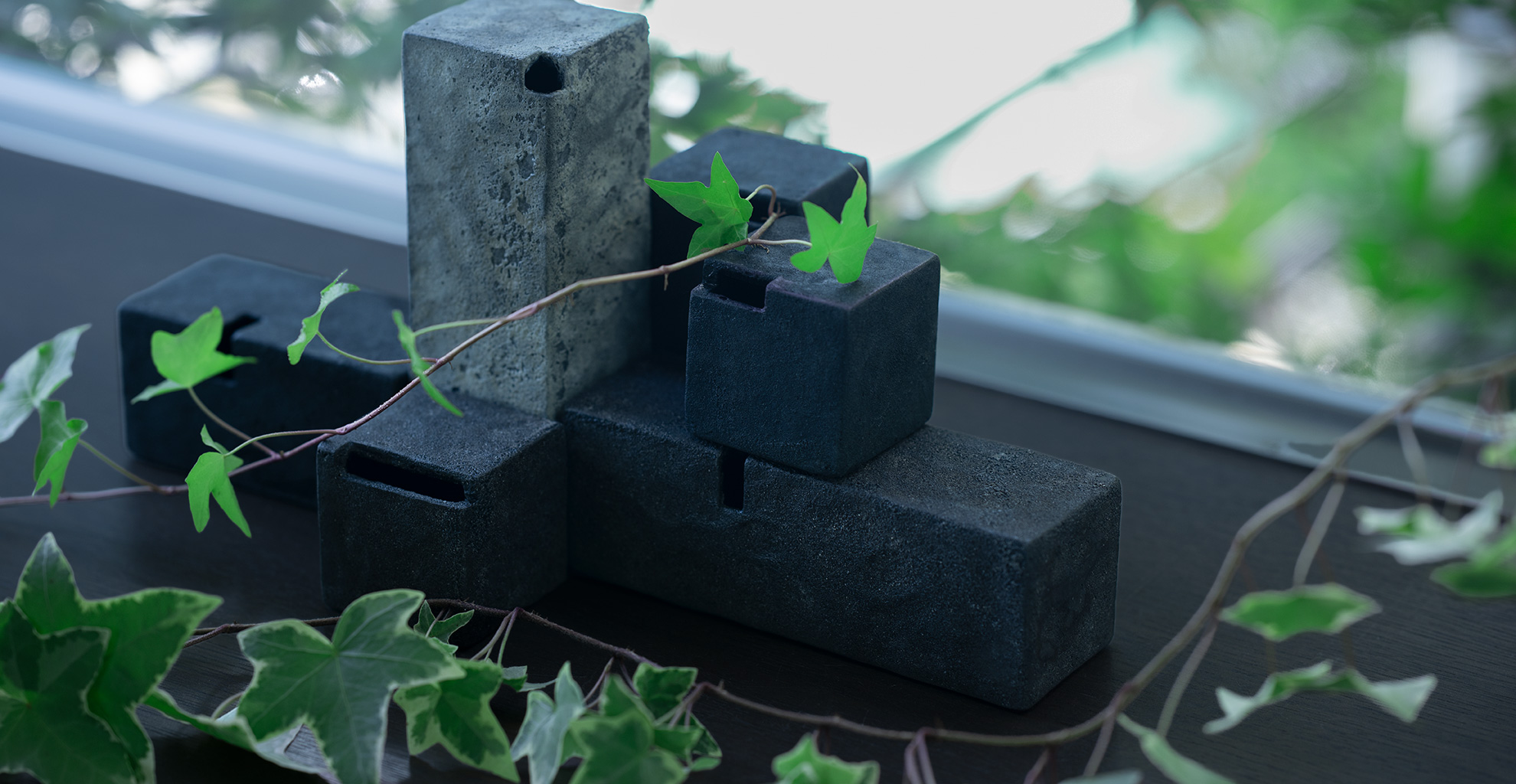 華様　新品　陶器　陶芸作家　グレーの取り皿4枚 94 四方3.5取皿 | 丸四角のアンニュイな小さめ取皿 | 美濃焼磁器