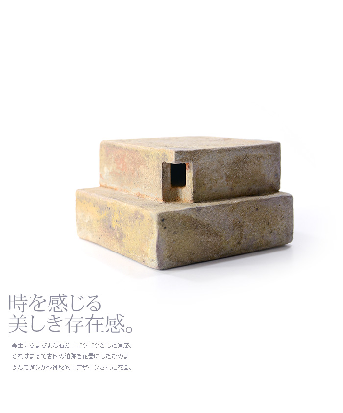 新品 陶芸作家さんの花器 花瓶 陶器 インテリア置物 デザイン 小さい 3つセット わかさま
