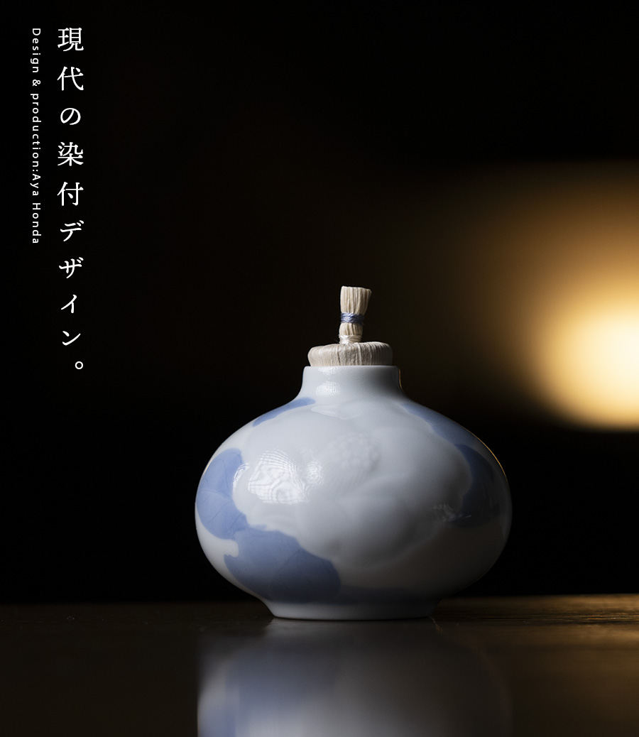 振出 | 染付彫振出「椿」(AH-232) 作家「本多亜弥」