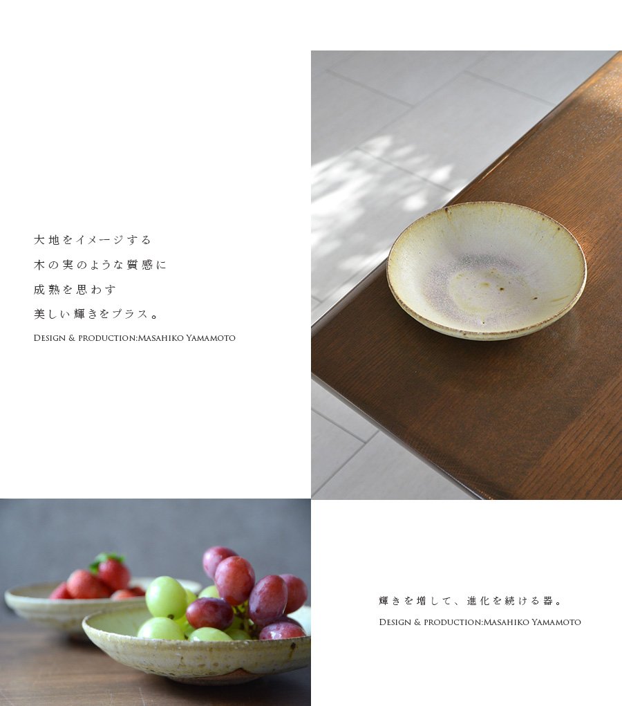 何でも揃う 和食器 作家「山本雅彦」 木ノ実六寸皿ver2 皿・プレート