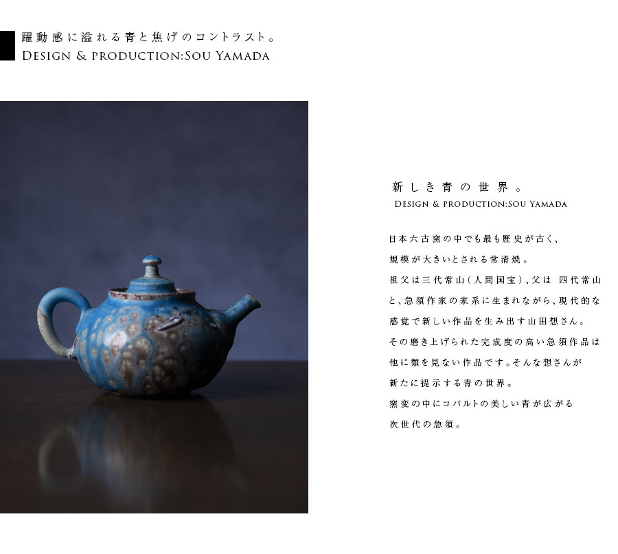 茶器 |【共箱付】青後手急須 (SOY-569) 作家「山田想」
