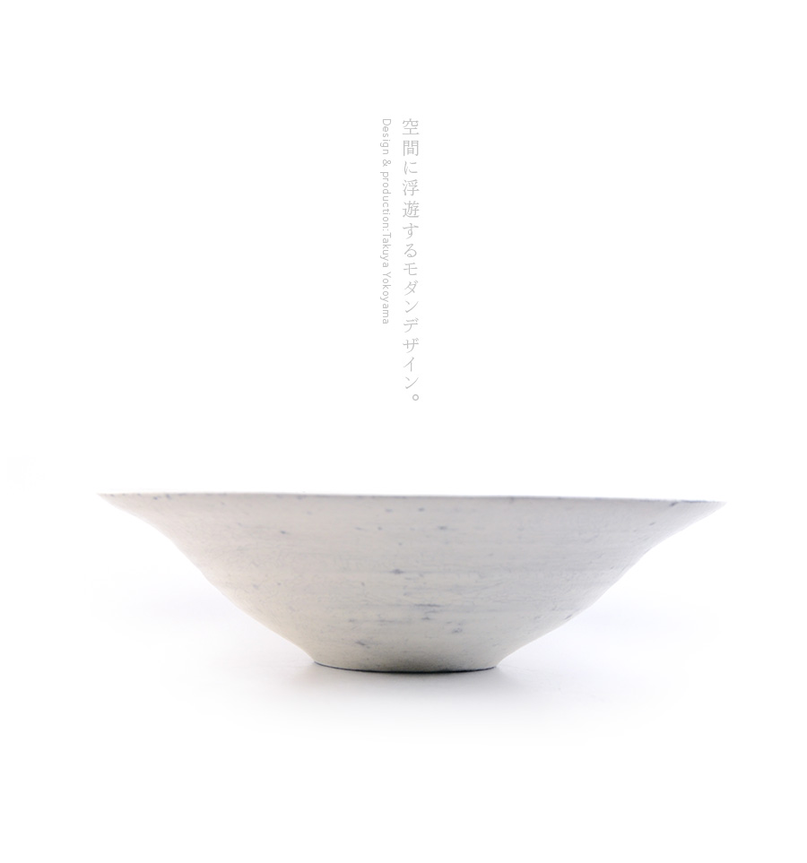 粉引平鉢 (TY-132) 作家「横山拓也」