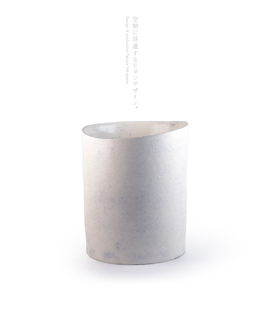 粉引筒花入(TY-154) 作家「横山拓也」