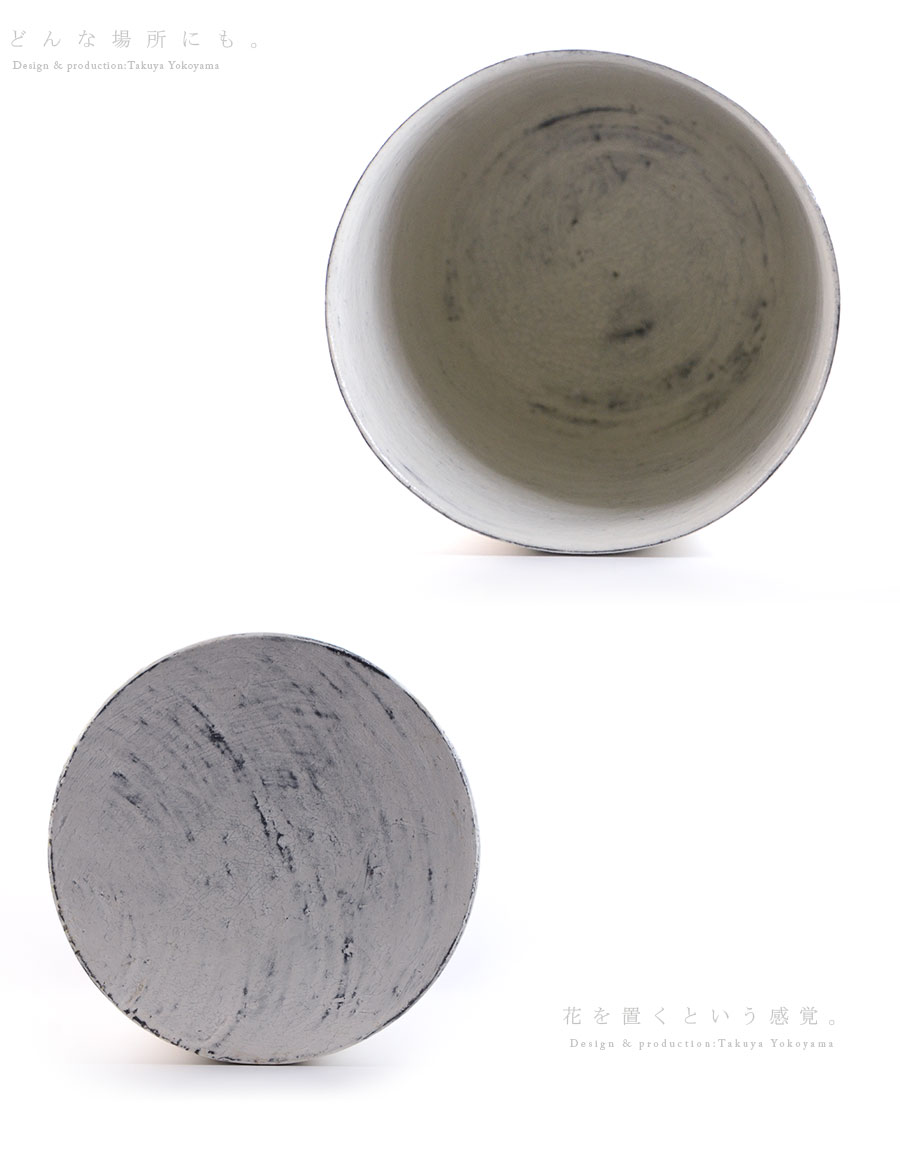 粉引筒花入(TY-154) 作家「横山拓也」